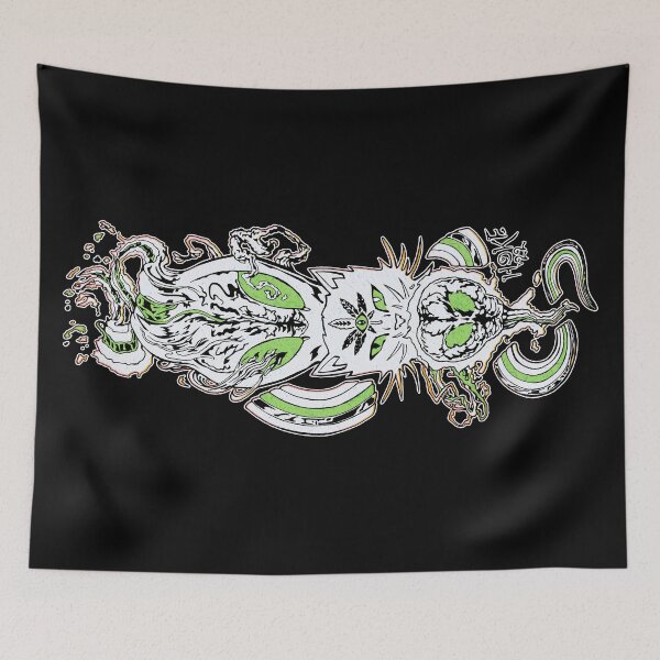 Item preview, Green Alien Cat Brain Rainbow designed and sold by RHokeArt.