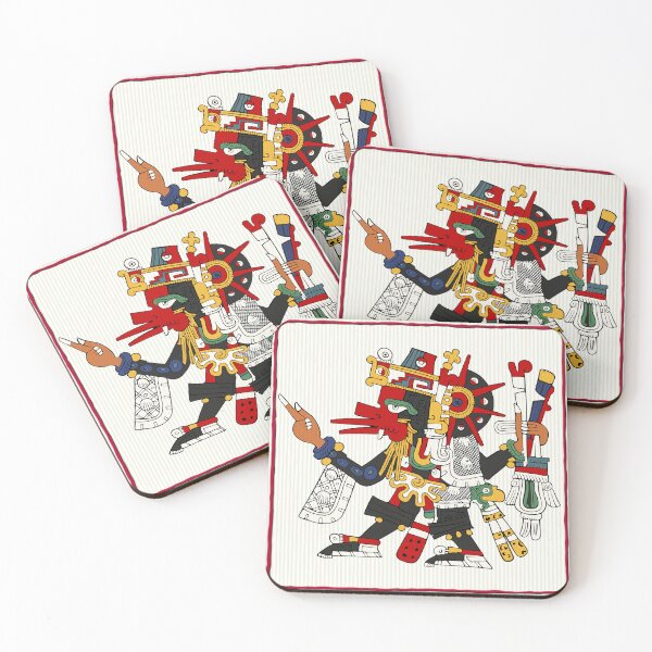 Item preview, Quetzalcoatl Ehecatl - Aztec Borgia Coaster designed and sold by Aztectees.