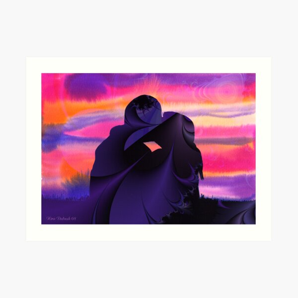 Kissing... ~~~ ... !!! Art Print