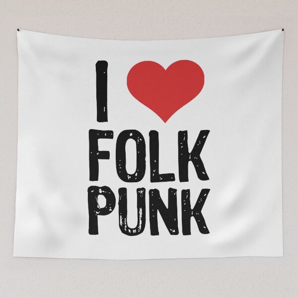 Item preview, I Love Folk Punk designed and sold by The "I Love Everything" Shop.