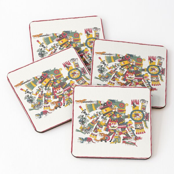 Item preview,  Tezcatlipoca Day Signs- Aztec Borgia Coaster designed and sold by Aztectees.