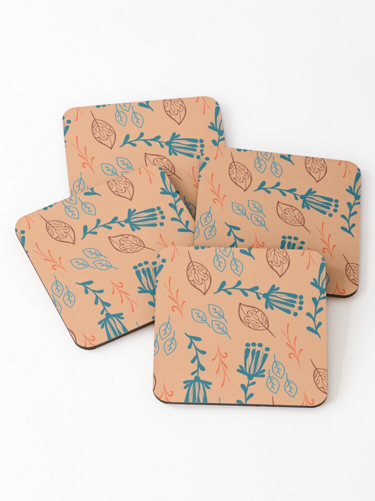 Thumbnail 1 of 5, Coasters (Set of 4), Flower Pattern Abstract designed and sold by KHALID2000.