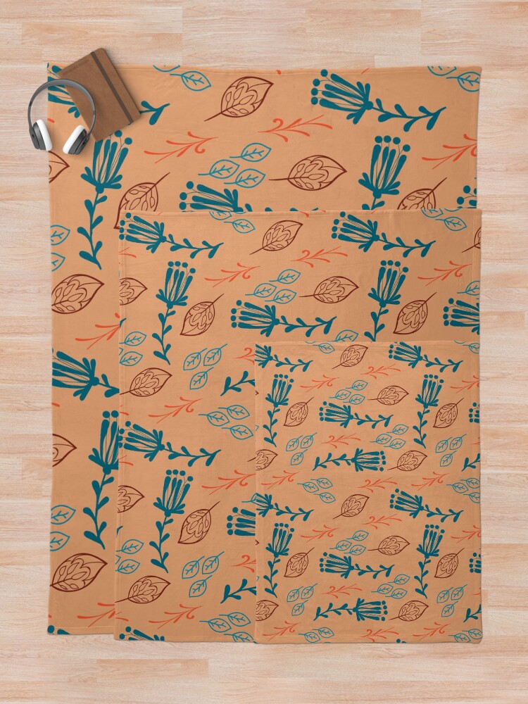 Thumbnail 5 of 6, Throw Blanket, Flower Pattern Abstract designed and sold by KHALID2000.