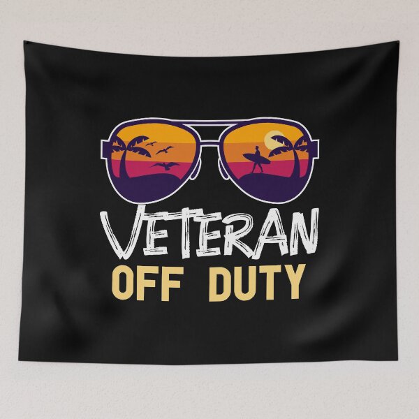 Item preview, Veteran Off Duty - Beach Time Off - Funny Summer Vacation designed and sold by Optix.