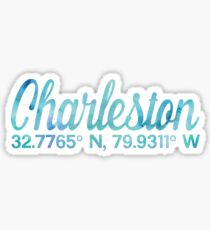 Charleston Coordinates Sticker
