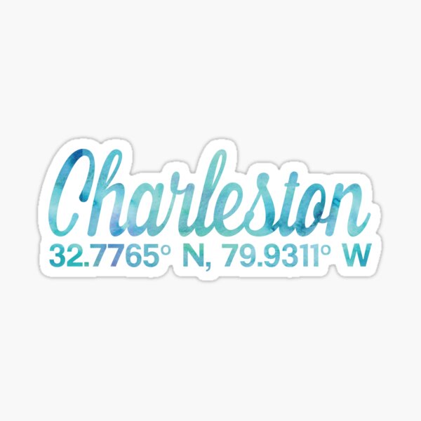 Charleston Coordinates Sticker