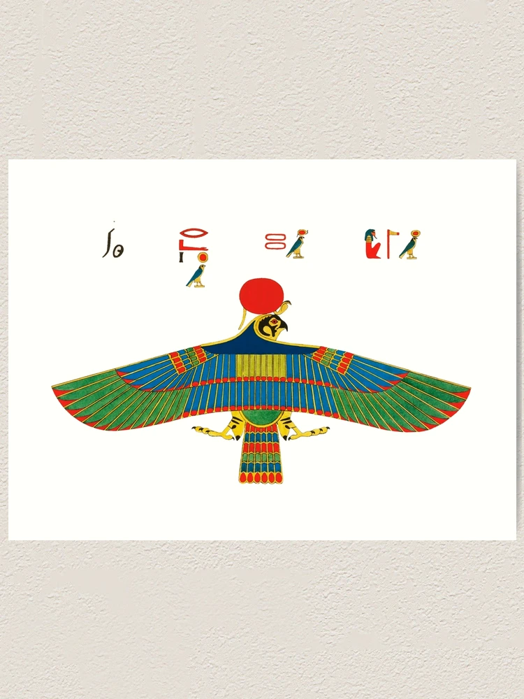 AMON RA AS HAWK Egyptian Sun God Art Print for Sale by