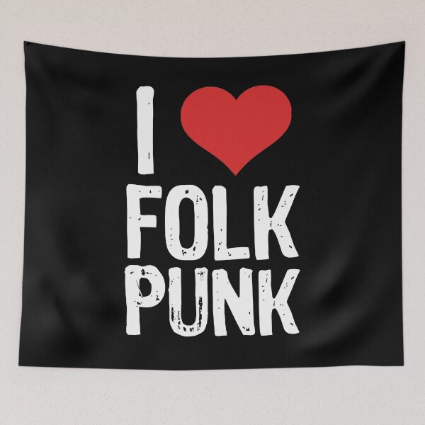 Item preview, I Love Folk Punk designed and sold by The "I Love Everything" Shop.