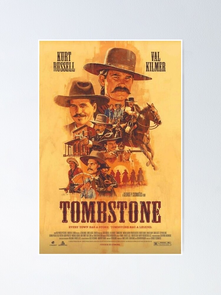 "Tombstone Movie Poster" Poster for Sale by FearlessCabbage Redbubble