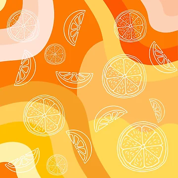 Artwork thumbnail, Abstract Pattern Citrus Fruits by Pagsibol