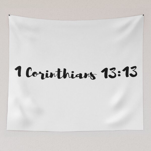 Item preview, 1 corinthians 13:13 bible verse christian quote about love designed and sold by AmeliasArtistry.