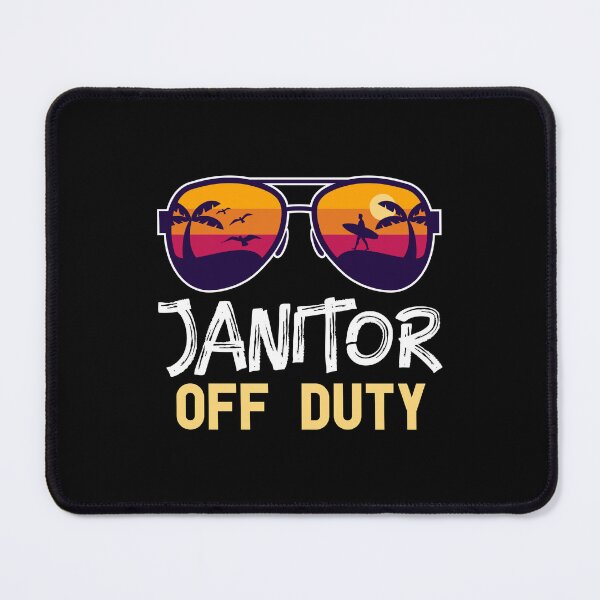 Item preview, Janitor Off Duty - Beach Time Off - Funny Summer Vacation designed and sold by Optix.
