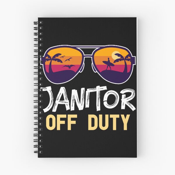 Item preview, Janitor Off Duty - Beach Time Off - Funny Summer Vacation designed and sold by Optix.