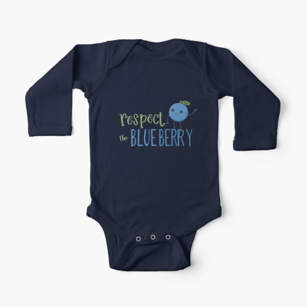 Respect The Blueberry - Cute Long Sleeve Baby One-Piece
