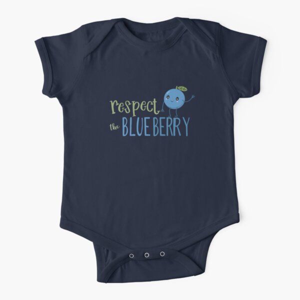 Respect The Blueberry - Cute Short Sleeve Baby One-Piece