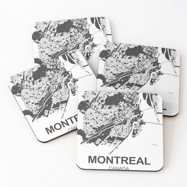 Item preview, Montreal Map Art Black white Canada designed and sold by EpicMaps.