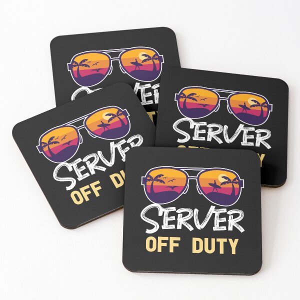 Item preview, Server Off Duty - Beach Time Off - Funny Summer Vacation designed and sold by Optix.