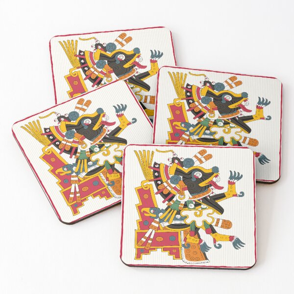 Item preview, Xolotl - Aztec Borgia Coaster designed and sold by Aztectees.