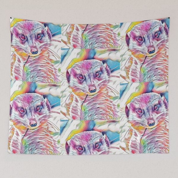 Item preview, Meerkat Abstract Rainbow Design designed and sold by Paulele.