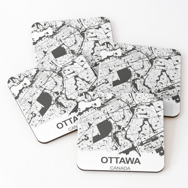 Item preview, Ottawa Map Art Black white Canada designed and sold by EpicMaps.