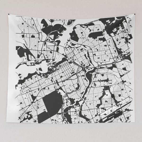 Item preview, Ottawa Map Art Black white Canada designed and sold by EpicMaps.