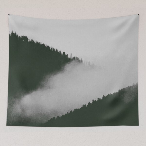 Item preview, Misty Forest Drawing, Dark Green Misty forest, Misty Dark Green Forest Aesthetic, Foggy Misty Dark Green Forest Aesthetic designed and sold by Trendymotion.