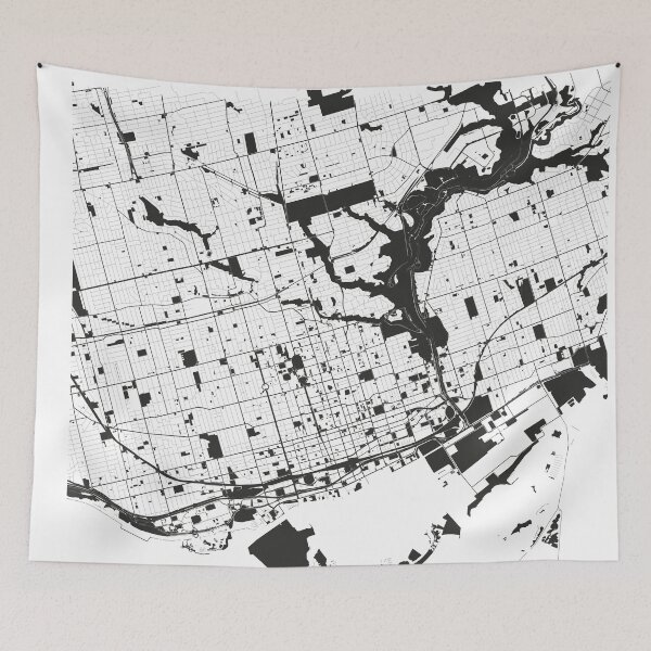 Item preview, Toronto Map Art Black white Canada designed and sold by EpicMaps.