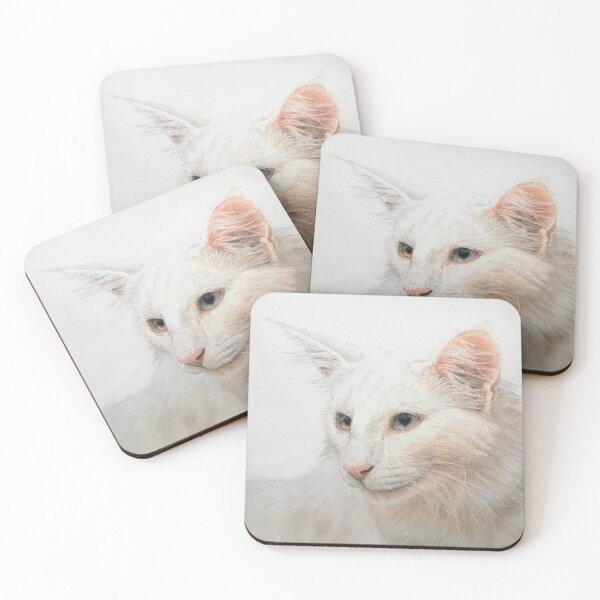 Item preview, White Norwegian Forest Cat designed and sold by BeckyKidus.