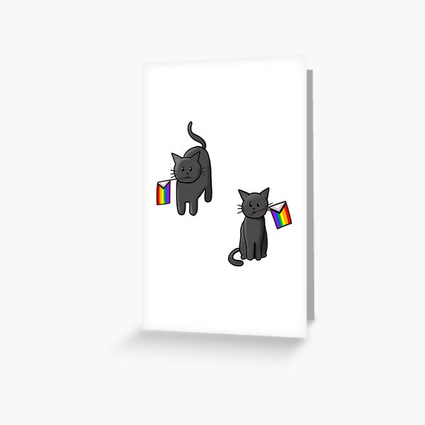 Item preview, Progressive Pride flag cat designed and sold by Doodles602.