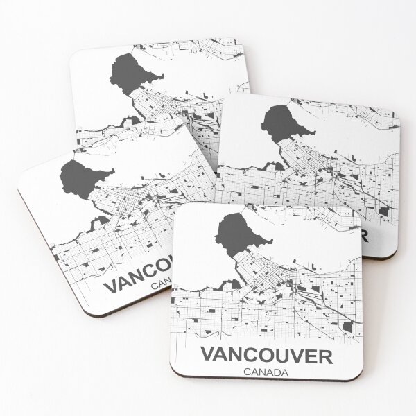 Item preview, Vancouver Map Art Black white Canada designed and sold by EpicMaps.
