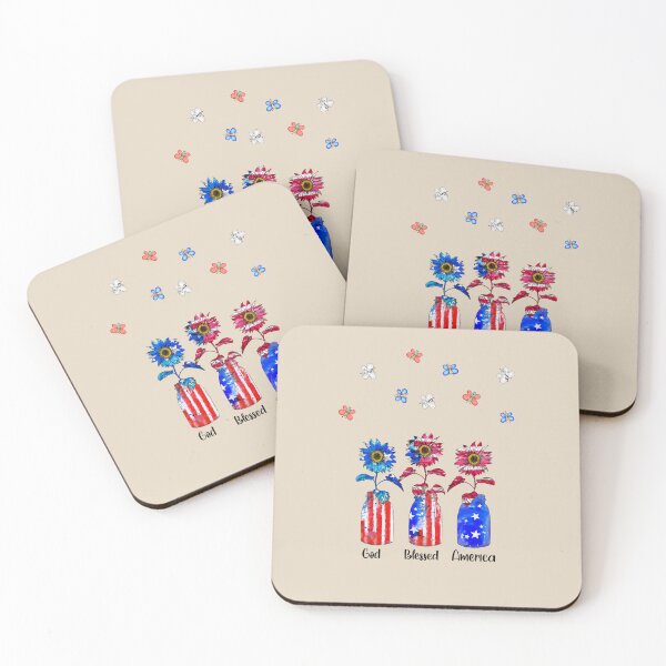 Item preview, God Blessed America - Flowers - Butterflies designed and sold by MugsAndDuds.