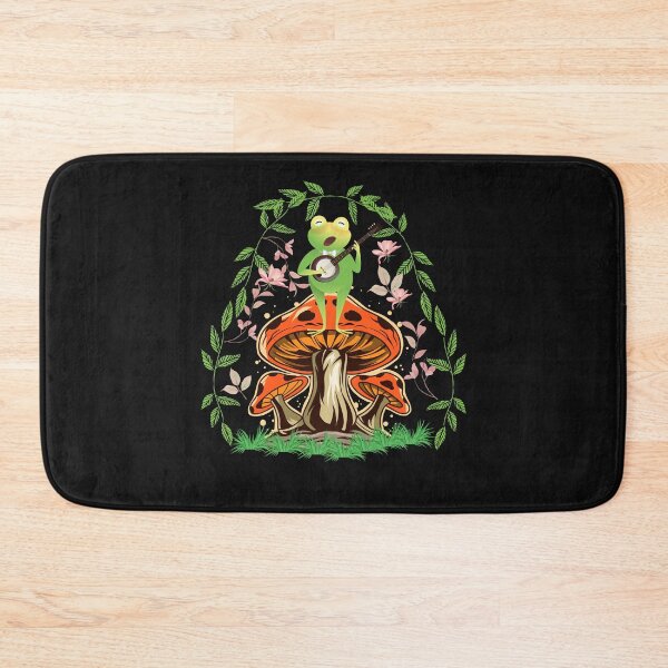 Item preview, Frog Playing Banjo Mushroom Nature Cottagecore Aesthetic designed and sold by FTAPS.
