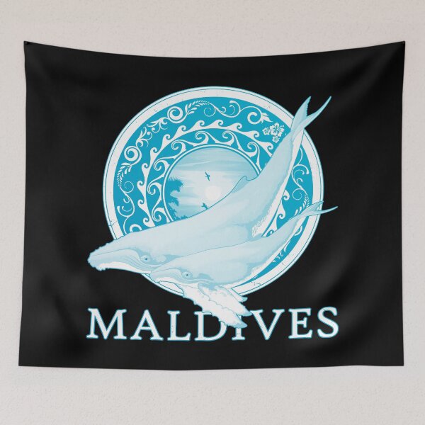 Item preview, Humpback whales Maldives designed and sold by NicGrayGraphic.