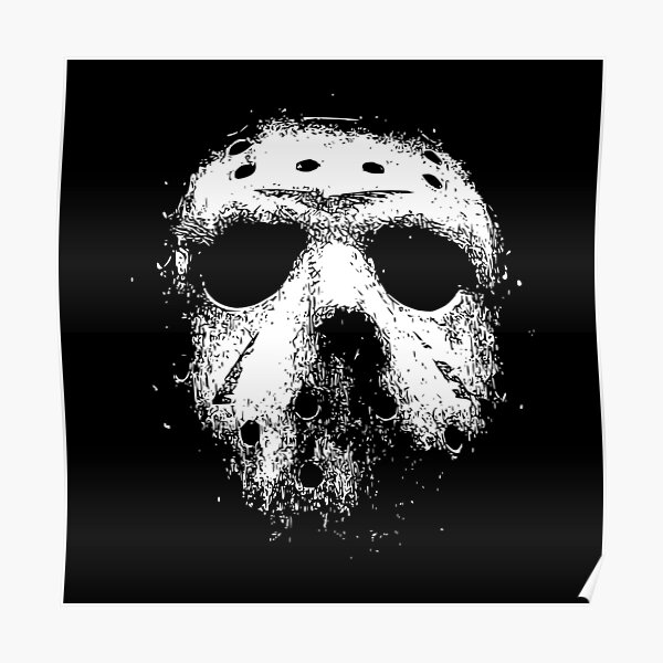 Jason Voorhees Hockey Mask Poster