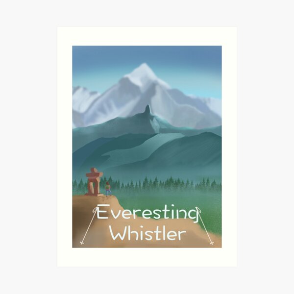 "Everesting at Whistler, Canada " Art Print for Sale by AdamIllustrator