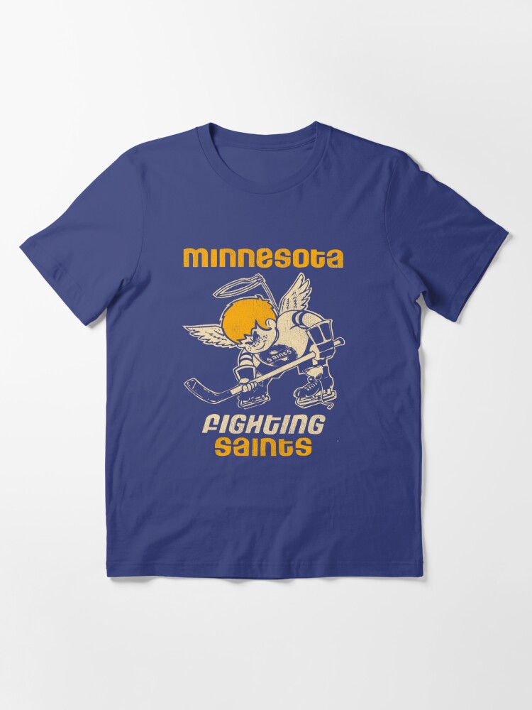 Minnesota Fighting Saints Retro Hockey T Shirt S White