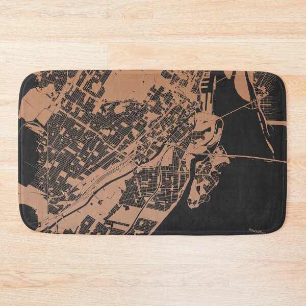 Item preview, Montreal Map Art Chocolate color Canada designed and sold by EpicMaps.