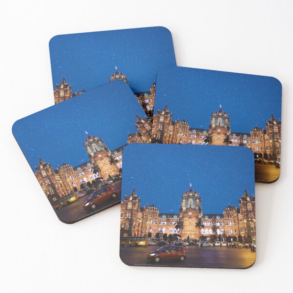Item preview, Chhatrapati Shivaji Maharaj Terminus, Mumbai with stars in sky , Maharashtra, India, modern art, wall art, print, personalised gifts, custom printed gifts designed and sold by CameraDesign.
