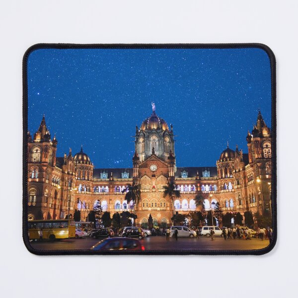Item preview, Chhatrapati Shivaji Maharaj Terminus, Mumbai with stars in sky , Maharashtra, India, modern art, wall art, print, personalised gifts, custom printed gifts designed and sold by CameraDesign.