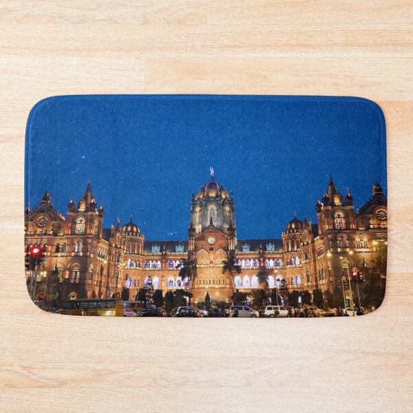 Item preview, Chhatrapati Shivaji Maharaj Terminus, Mumbai with stars in sky , Maharashtra, India, modern art, wall art, print, personalised gifts, custom printed gifts designed and sold by CameraDesign.
