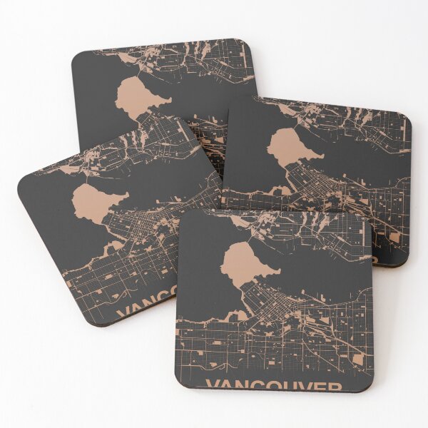 Item preview, Vancouver Map Art Chocolate color Canada designed and sold by EpicMaps.
