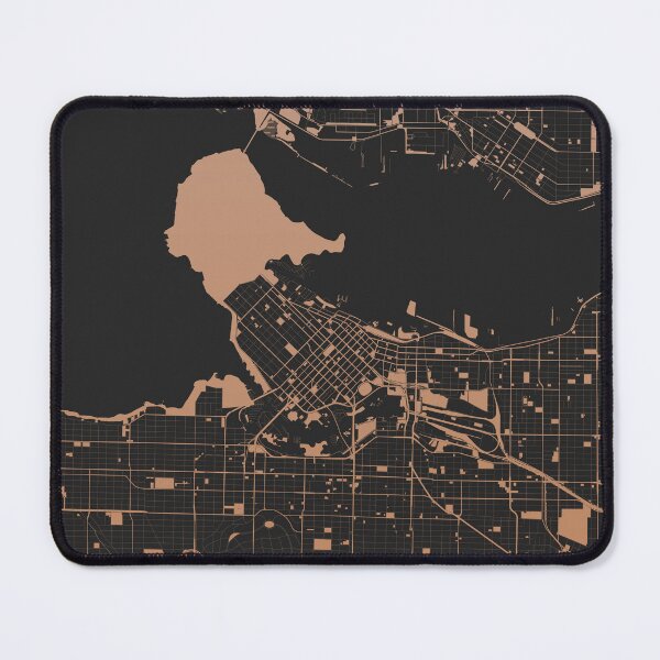 Item preview, Vancouver Map Art Chocolate color Canada designed and sold by EpicMaps.