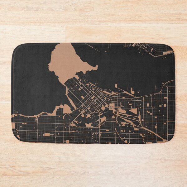 Item preview, Vancouver Map Art Chocolate color Canada designed and sold by EpicMaps.