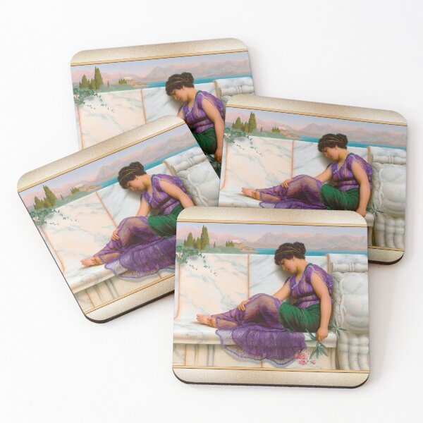 Item preview, Summer Idleness; Day Dreams by John William Godward Remastered Xzendor7 Classical Art Old Masters Reproductions designed and sold by Xzendor7 Digital Art Creations.
