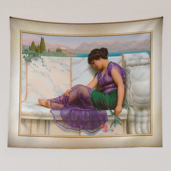 Item preview, Summer Idleness; Day Dreams by John William Godward Remastered Xzendor7 Classical Art Old Masters Reproductions designed and sold by Xzendor7 Digital Art Creations.