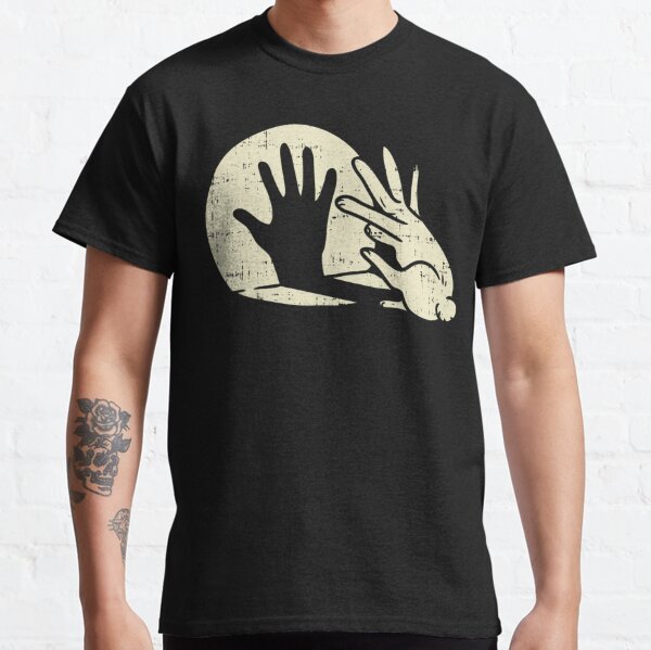 Rabbit Hand Shadow Funny Classic T-Shirt