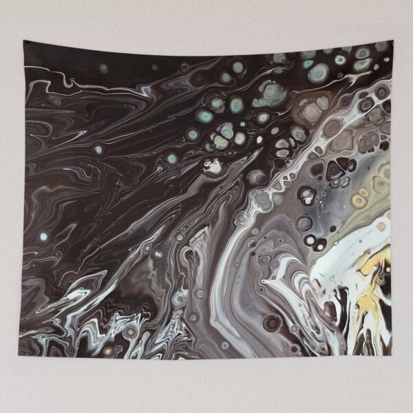 Item preview, Black Onyx & Gold Geode Marble Art. designed and sold by LOJIQ.