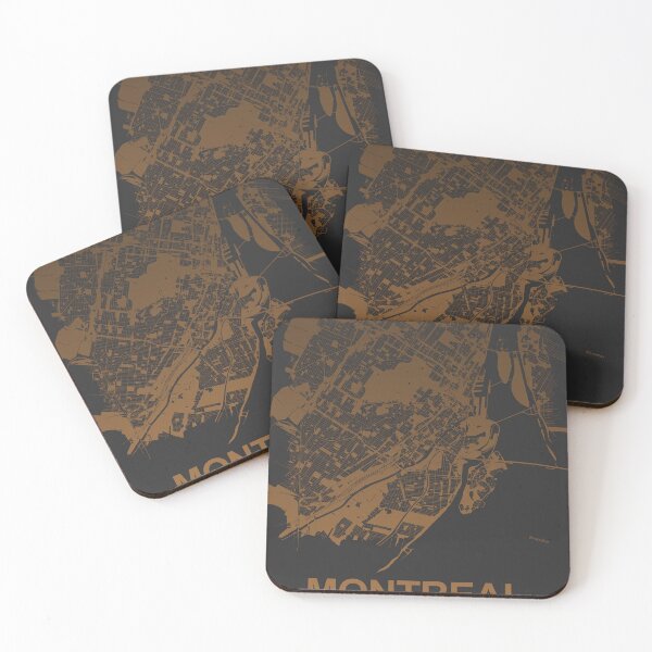 Item preview, Montreal Map Art coffee color Canada designed and sold by EpicMaps.