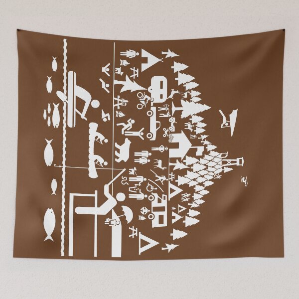 Item preview, cAmP cHAoS - camping symbols sign designed and sold by Tree45.
