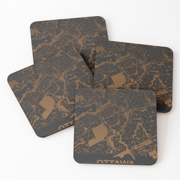 Item preview, Ottawa Map Art coffee color Canada designed and sold by EpicMaps.